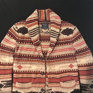 American Eagle Mens Tribal-art Sweater
